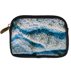 Waves Wave Nature Beach Digital Camera Leather Case