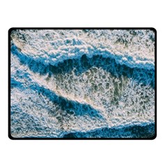 Waves Wave Nature Beach Fleece Blanket (Small)