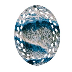 Waves Wave Nature Beach Ornament (oval Filigree) by uniart180623