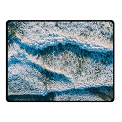 Waves Wave Nature Beach Two Sides Fleece Blanket (small) by uniart180623