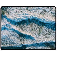 Waves Wave Nature Beach Two Sides Fleece Blanket (Medium)