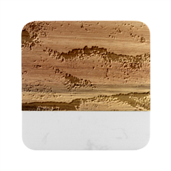 Waves Wave Nature Beach Marble Wood Coaster (square) by uniart180623