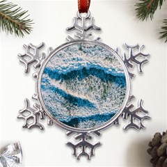 Waves Wave Nature Beach Metal Large Snowflake Ornament