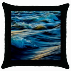 Waves Abstract Waves Abstract Throw Pillow Case (black) by uniart180623