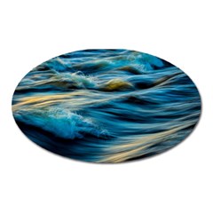 Waves Abstract Waves Abstract Oval Magnet by uniart180623