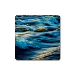 Waves Abstract Waves Abstract Square Magnet by uniart180623