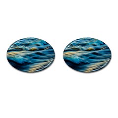 Waves Abstract Waves Abstract Cufflinks (oval) by uniart180623