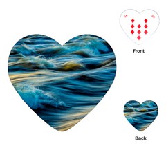 Waves Abstract Waves Abstract Playing Cards Single Design (heart) by uniart180623