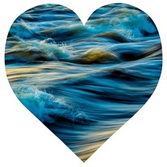 Waves Abstract Waves Abstract Wooden Puzzle Heart