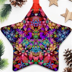 Flower Patterns Abstract Pattern Digital Art Ornament (star)