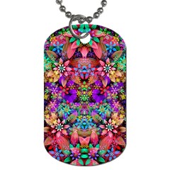 Flower Patterns Abstract Pattern Digital Art Dog Tag (one Side) by uniart180623