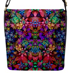 Flower Patterns Abstract Pattern Digital Art Flap Closure Messenger Bag (s) by uniart180623