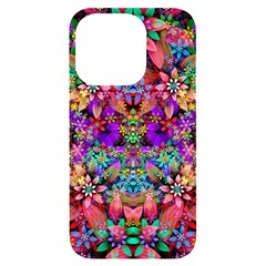 Flower Patterns Abstract Pattern Digital Art Iphone 14 Pro Black Uv Print Case