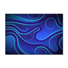 Spiral Shape Blue Abstract Sticker A4 (10 Pack) by uniart180623