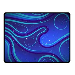 Spiral Shape Blue Abstract Fleece Blanket (small) by uniart180623