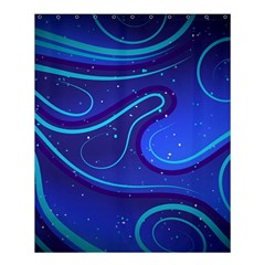 Spiral Shape Blue Abstract Shower Curtain 60  X 72  (medium) 