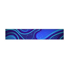 Spiral Shape Blue Abstract Premium Plush Fleece Scarf (mini) by uniart180623