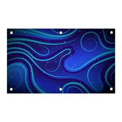 Spiral Shape Blue Abstract Banner And Sign 5  X 3  by uniart180623