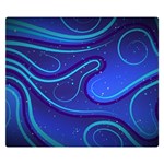 Spiral Shape Blue Abstract Premium Plush Fleece Blanket (Small) 50 x40  Blanket Front