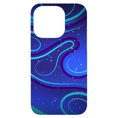 Spiral Shape Blue Abstract Iphone 14 Pro Black Uv Print Case