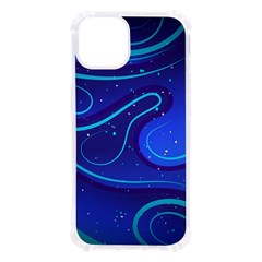 Spiral Shape Blue Abstract Iphone 13 Tpu Uv Print Case by uniart180623