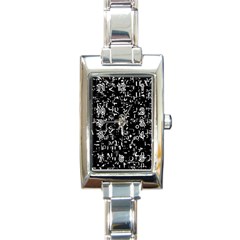 Abstract Secred Code Rectangle Italian Charm Watch by uniart180623