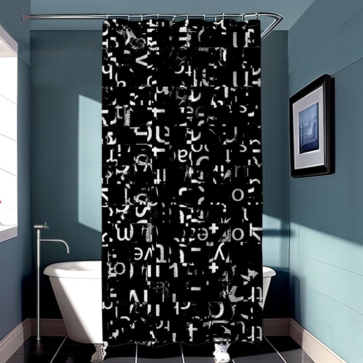 Abstract Secred Code Shower Curtain 36  x 72  (Stall) 