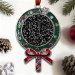 Abstract Secred Code Metal X Mas Lollipop with Crystal Ornament Front