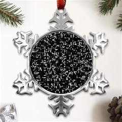 Abstract Secred Code Metal Small Snowflake Ornament by uniart180623