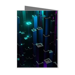 Abstract Building City 3d Mini Greeting Cards (pkg Of 8) by uniart180623