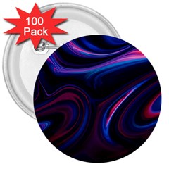 Purple Blue Swirl Abstract 3  Buttons (100 Pack)  by uniart180623