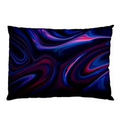 Purple Blue Swirl Abstract Pillow Case by uniart180623