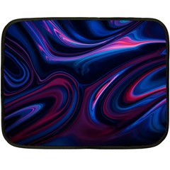 Purple Blue Swirl Abstract Fleece Blanket (mini) by uniart180623