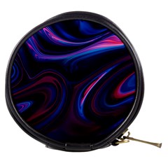 Purple Blue Swirl Abstract Mini Makeup Bag