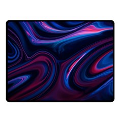 Purple Blue Swirl Abstract Fleece Blanket (small) by uniart180623