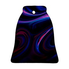 Purple Blue Swirl Abstract Ornament (bell) by uniart180623