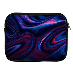 Purple Blue Swirl Abstract Apple Ipad 2/3/4 Zipper Cases by uniart180623