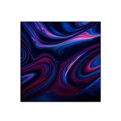 Purple Blue Swirl Abstract Satin Bandana Scarf 22  X 22  by uniart180623