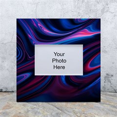 Purple Blue Swirl Abstract White Box Photo Frame 4  X 6  by uniart180623