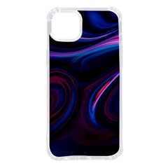 Purple Blue Swirl Abstract Iphone 14 Plus Tpu Uv Print Case