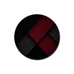 Red Black Abstract Pride Abstract Digital Art Rubber Coaster (round) by uniart180623