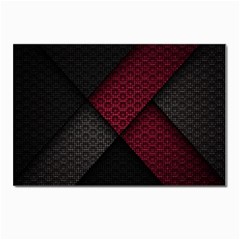 Red Black Abstract Pride Abstract Digital Art Postcard 4 x 6  (pkg Of 10) by uniart180623