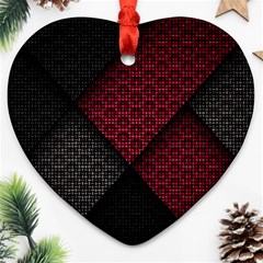 Red Black Abstract Pride Abstract Digital Art Heart Ornament (two Sides)