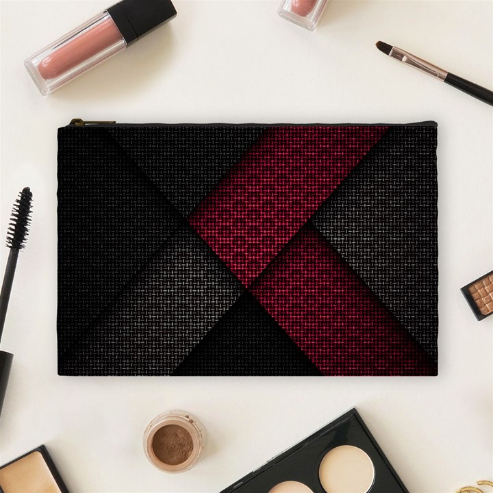 Red Black Abstract Pride Abstract Digital Art Cosmetic Bag (Large)