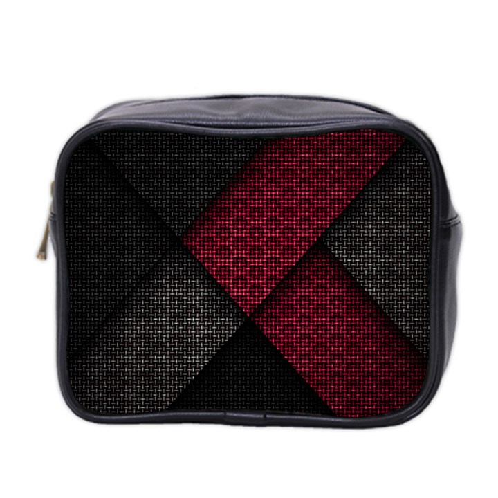 Red Black Abstract Pride Abstract Digital Art Mini Toiletries Bag (Two Sides)