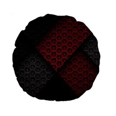 Red Black Abstract Pride Abstract Digital Art Standard 15  Premium Round Cushions by uniart180623