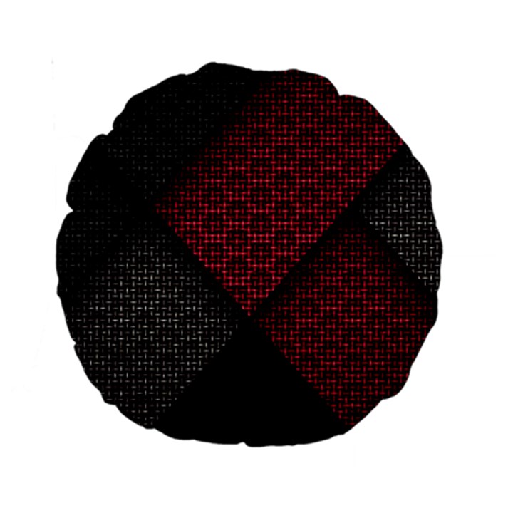 Red Black Abstract Pride Abstract Digital Art Standard 15  Premium Round Cushions