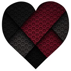 Red Black Abstract Pride Abstract Digital Art Wooden Puzzle Heart