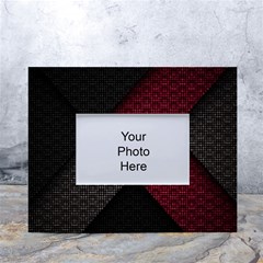 Red Black Abstract Pride Abstract Digital Art White Tabletop Photo Frame 4 x6  by uniart180623