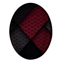 Red Black Abstract Pride Abstract Digital Art Oval Glass Fridge Magnet (4 Pack)